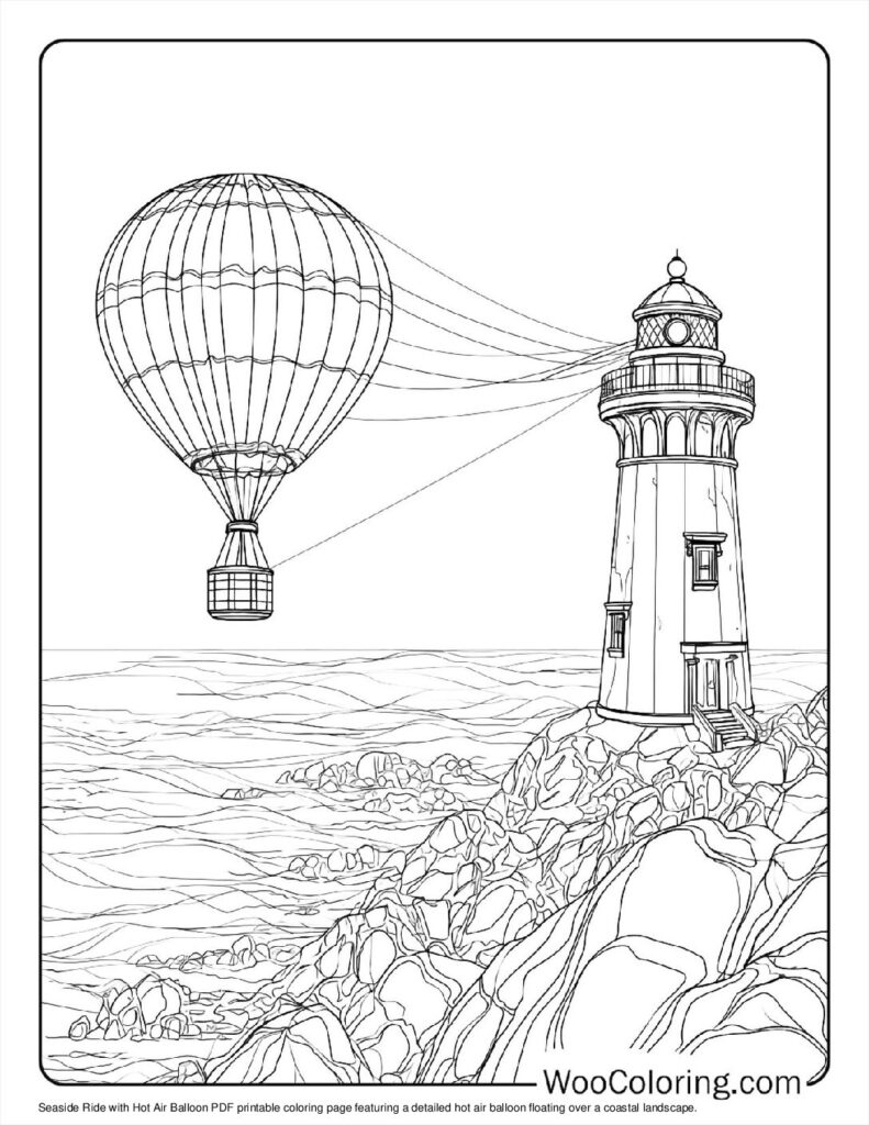 100  Hot Air Balloon coloring pages  Free PDF To Print  - 16