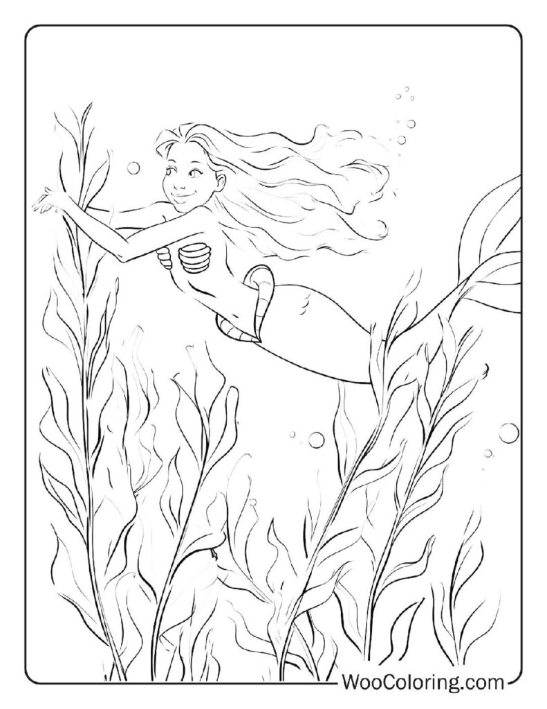 100  Mermaid coloring pages  Free PDF To Print  - 43