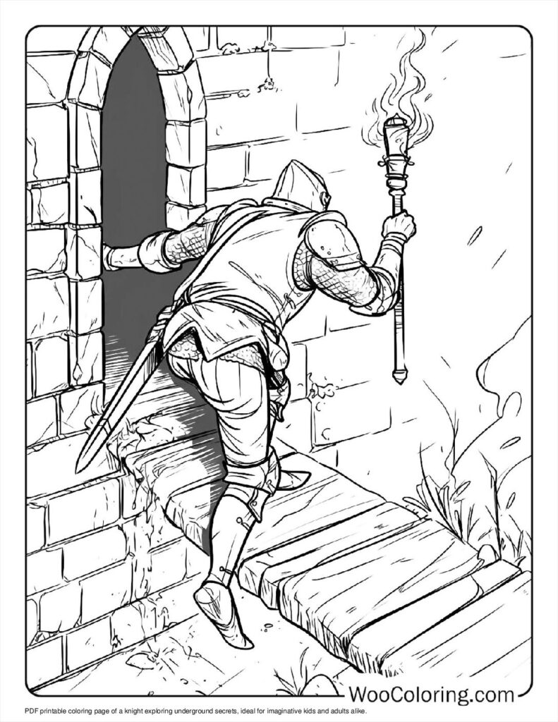 100  Knight coloring pages  Free PDF To Print  - 1