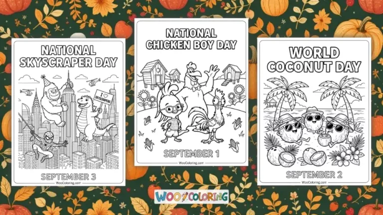 September Coloring Pages Design Image