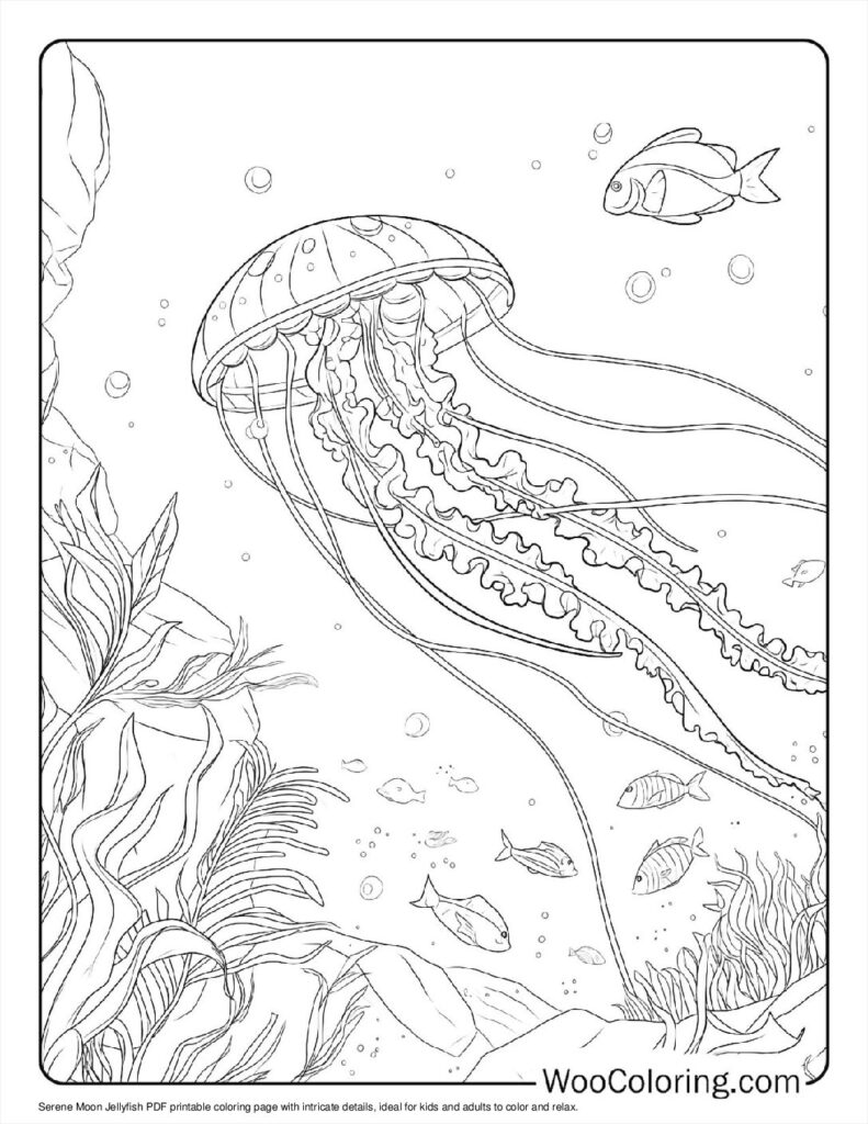 100  Jellyfish coloring pages  Free PDF To Print  - 19
