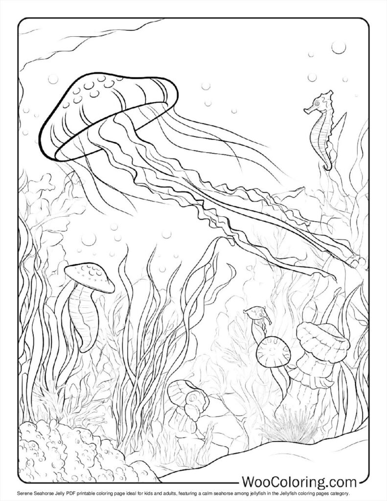 100  Jellyfish coloring pages  Free PDF To Print  - 50