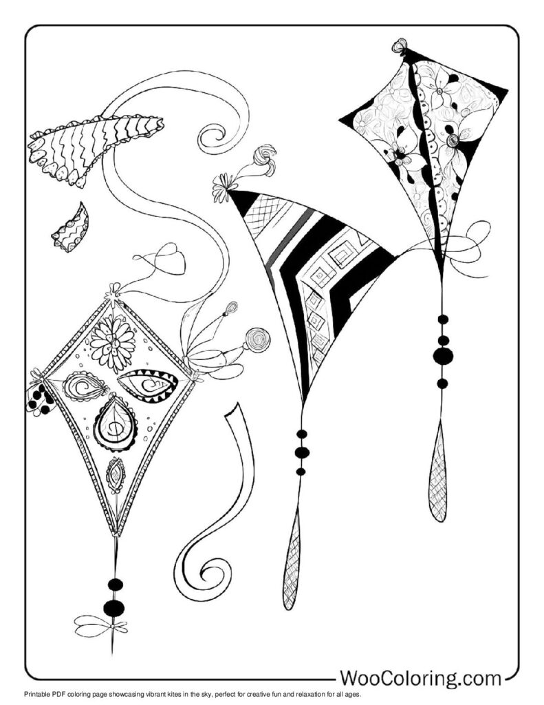 100  Kite coloring pages  Free PDF To Print  - 99