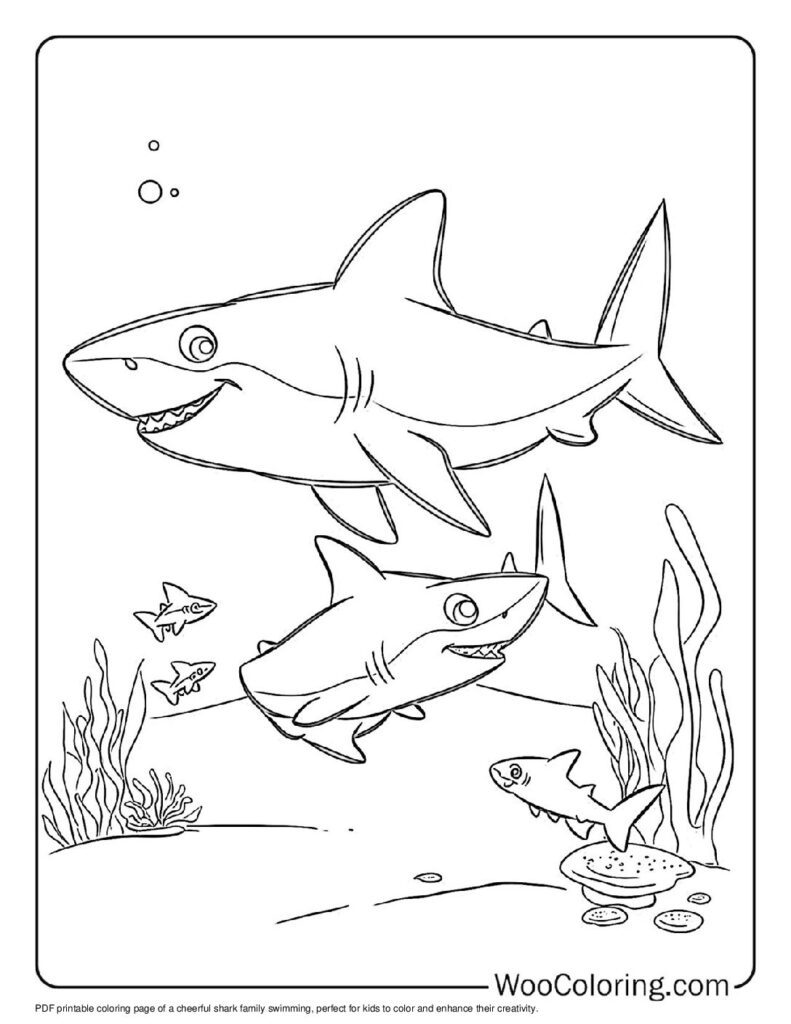 100  Shark coloring pages  Free PDF To Print  - 67