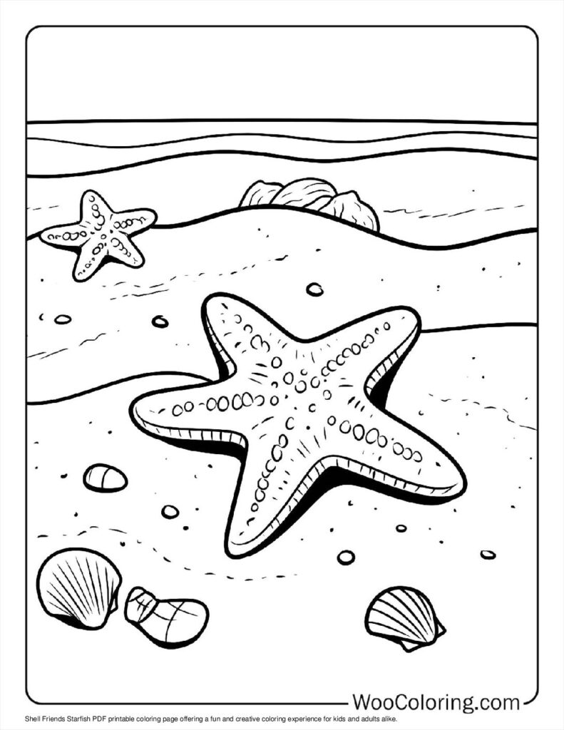 100  Starfish coloring pages  Free PDF To Print  - 75