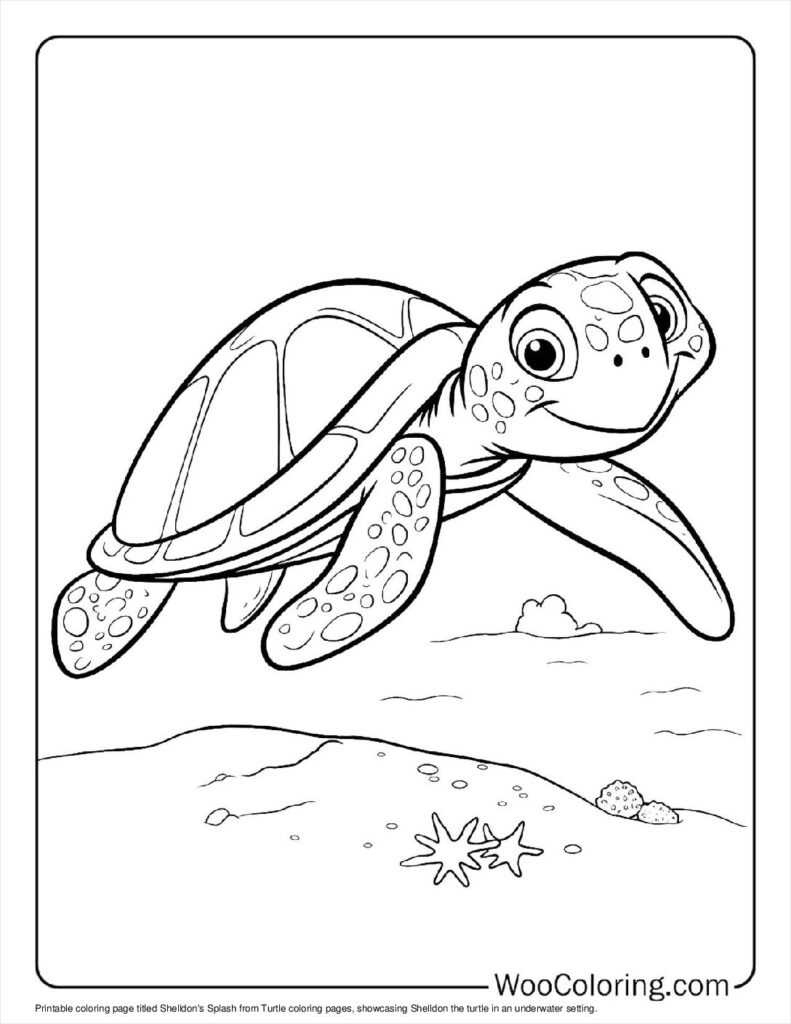 100  Turtle coloring pages  Free PDF To Print  - 58