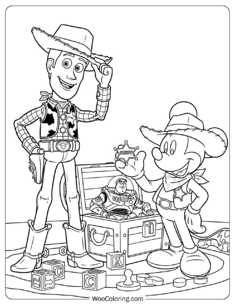 Sheriff’s Hat Wonder With Mickey Mouse and Woody