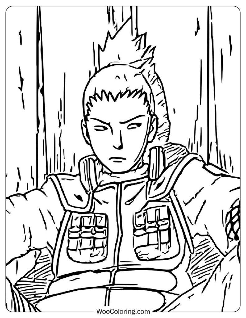 Shikamaru Nara – The Lazy but Brilliant Leader from Naruto For Kids Coloring