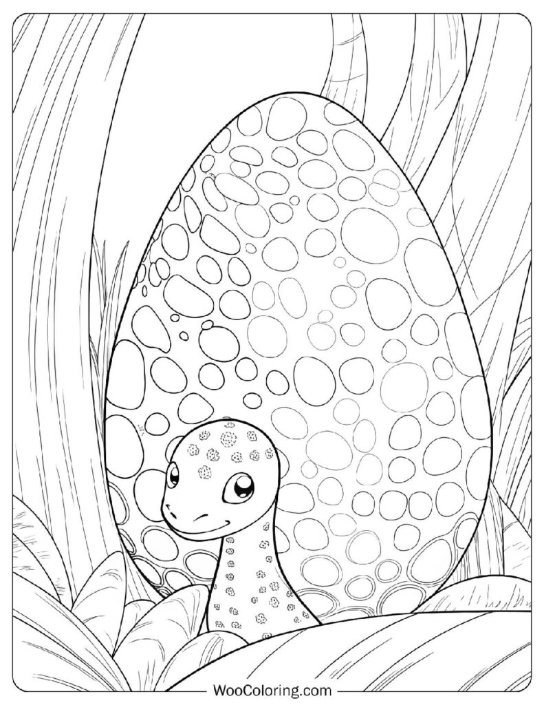 Shimmering Egg with a Baby Mosasaurus Hatchling