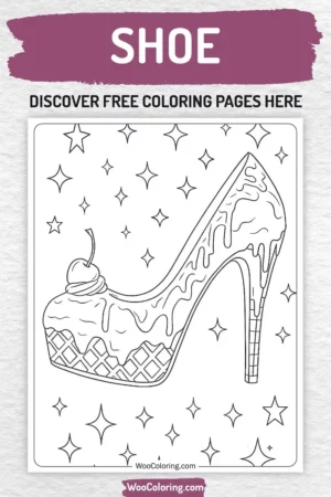 Shoe coloring pages designs for kids