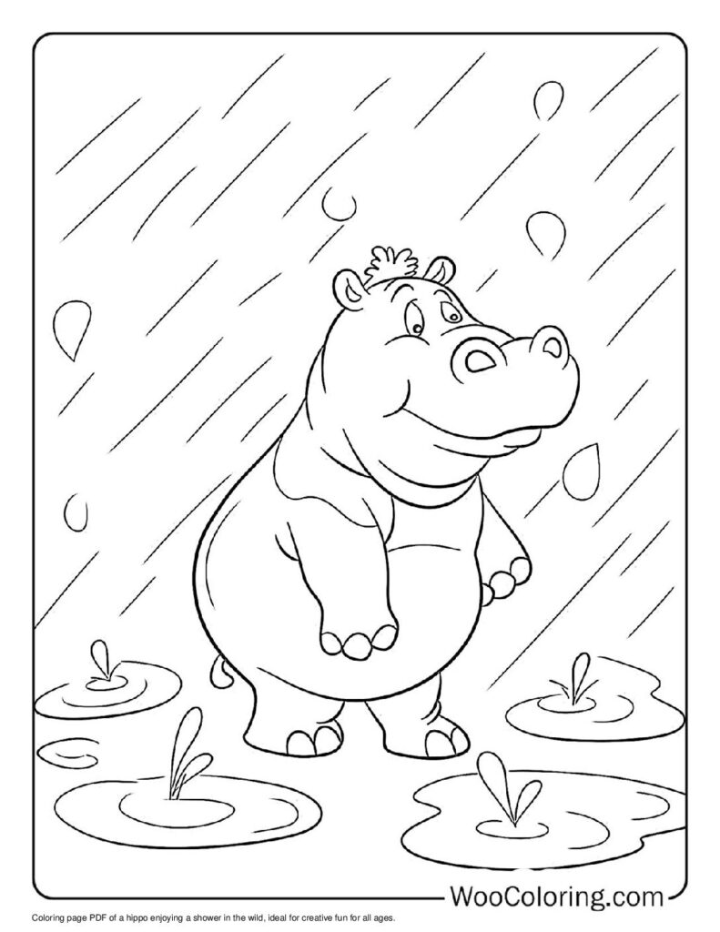 100  Hippo coloring pages  Free PDF To Print  - 70