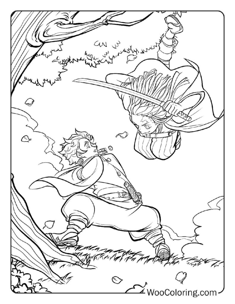 100  Demon Slayer coloring pages  Free PDF To Print  - 87