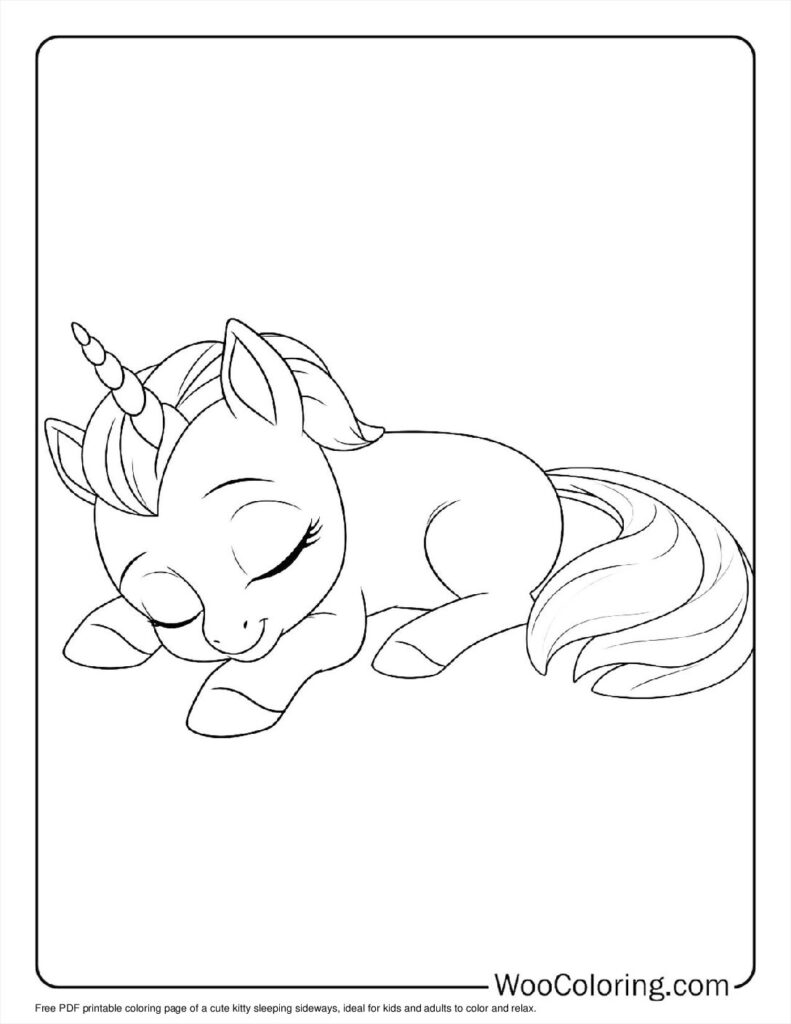 100  Unicorn Cat coloring pages  Free PDF To Print  - 77