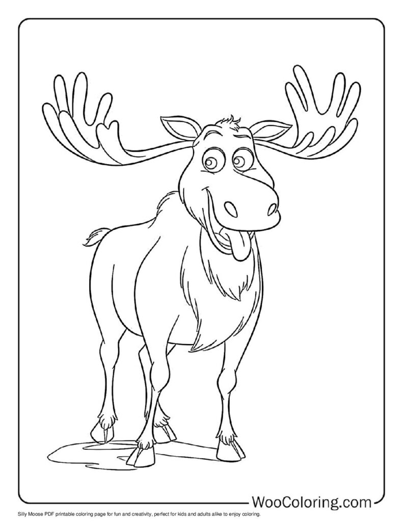 100  Moose coloring pages  Free PDF To Print  - 41