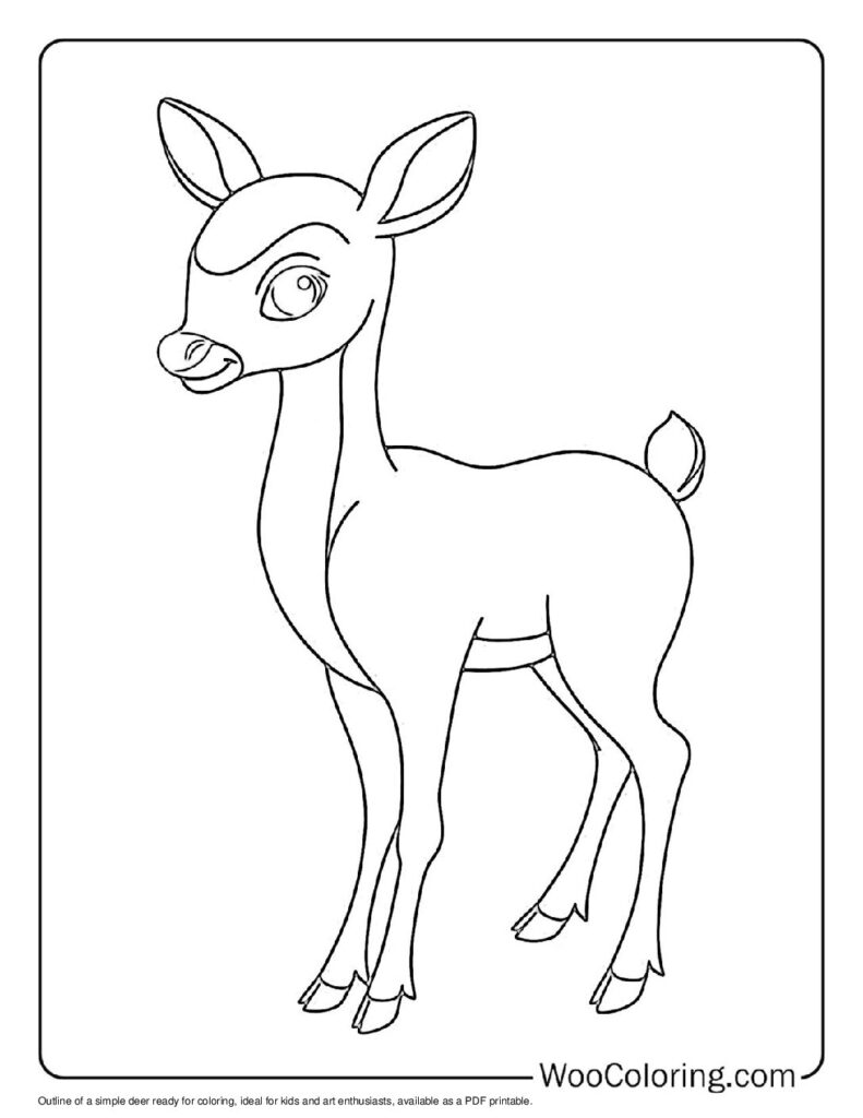 100  Deer coloring pages  Free PDF To Print  - 11