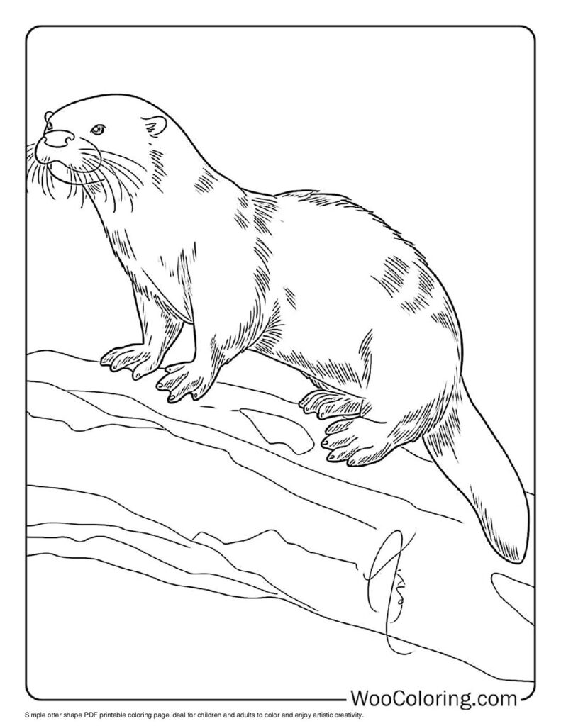 100  Otter coloring pages  Free PDF To Print  - 8