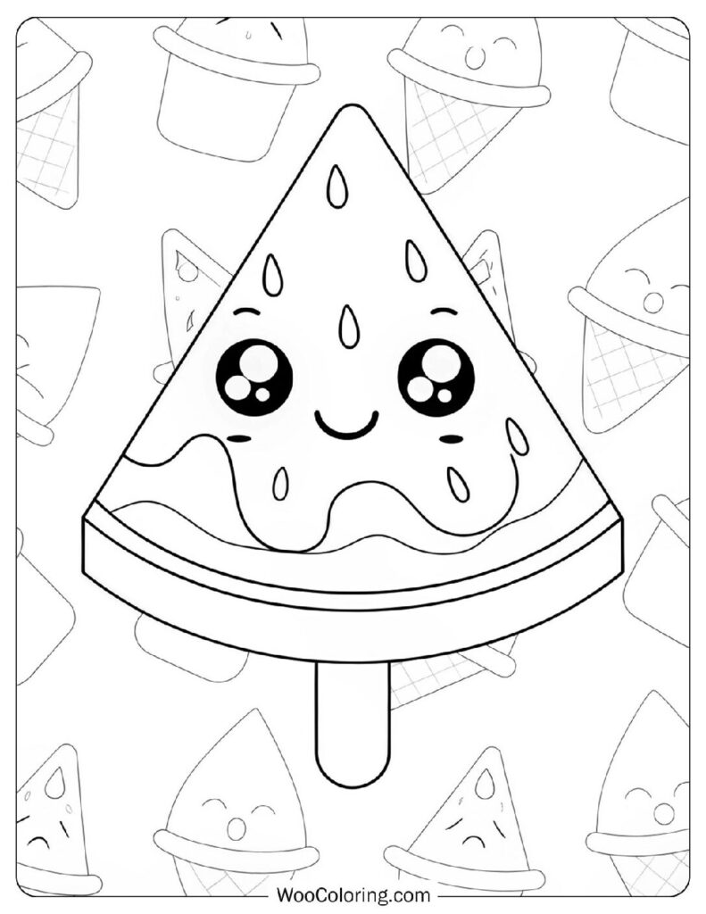 22 Watermelon Coloring Pages  Free PDF To Print  - 13