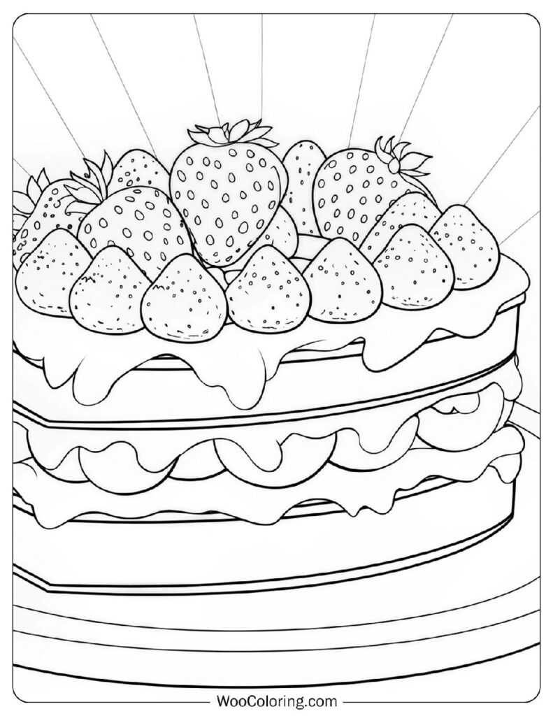 26 Strawberry Coloring Pages  Free PDF To Print  - 23