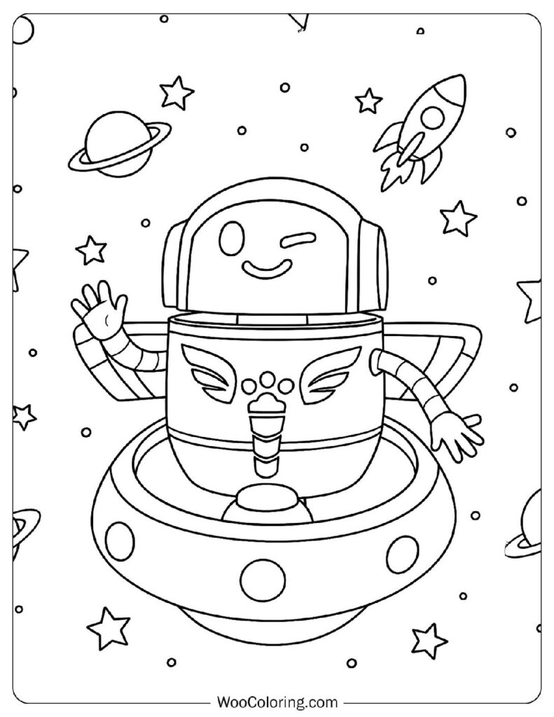 PJ Mask Robot Coloring Page