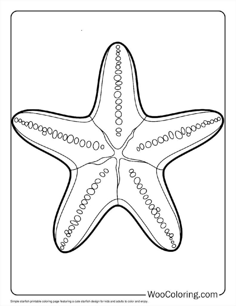 100  Starfish coloring pages  Free PDF To Print  - 34