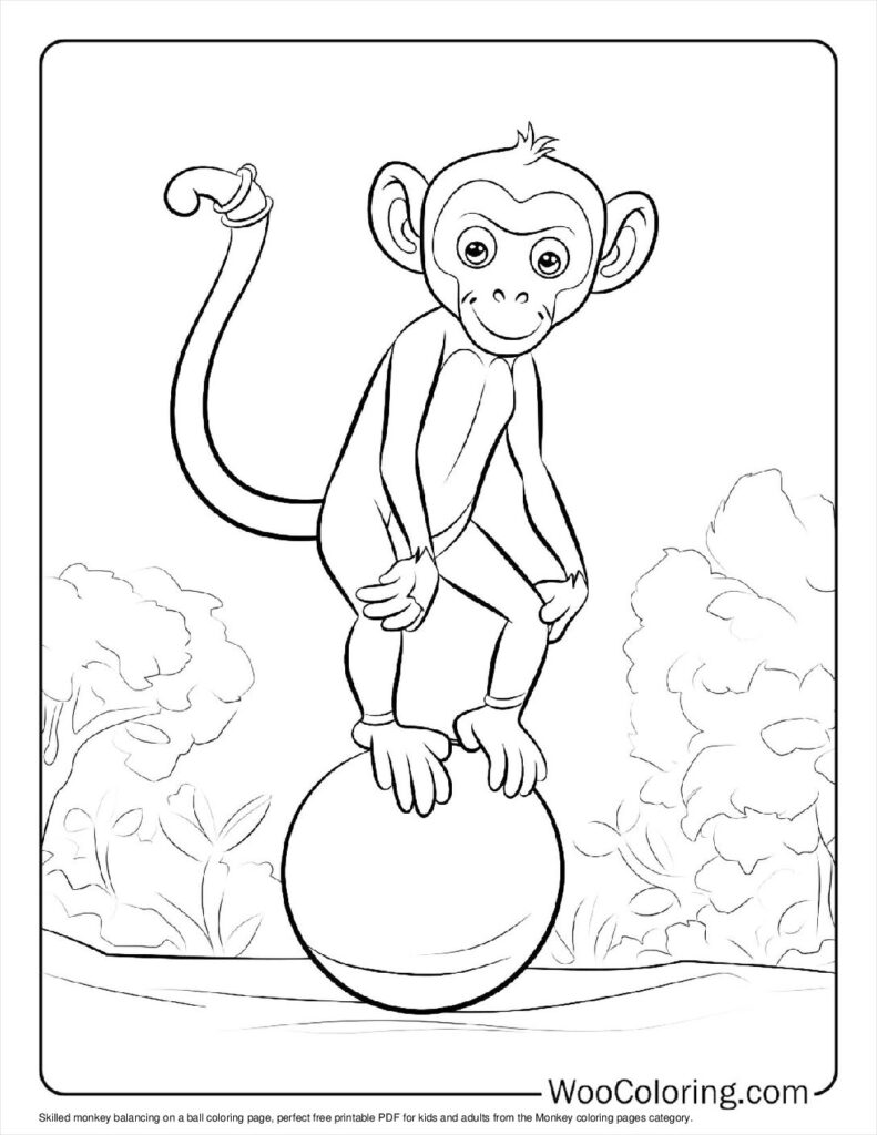 100  Monkey coloring pages  Free PDF To Print  - 36