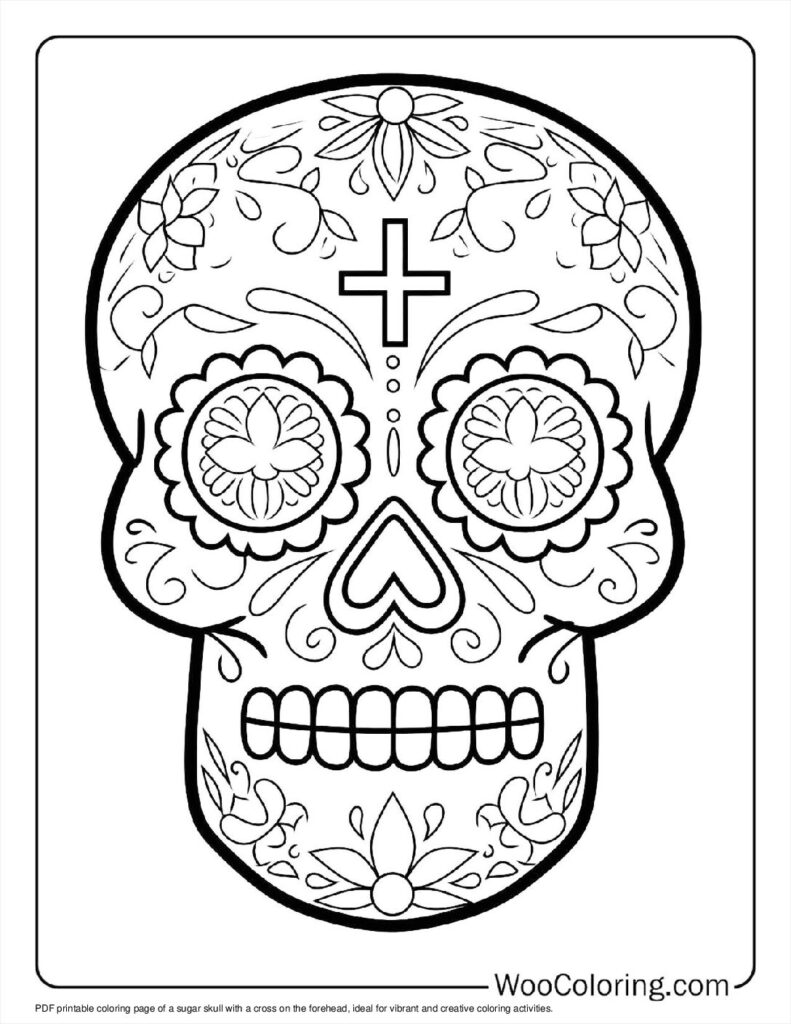 100  Sugar Skulls coloring pages  Free PDF To Print  - 80