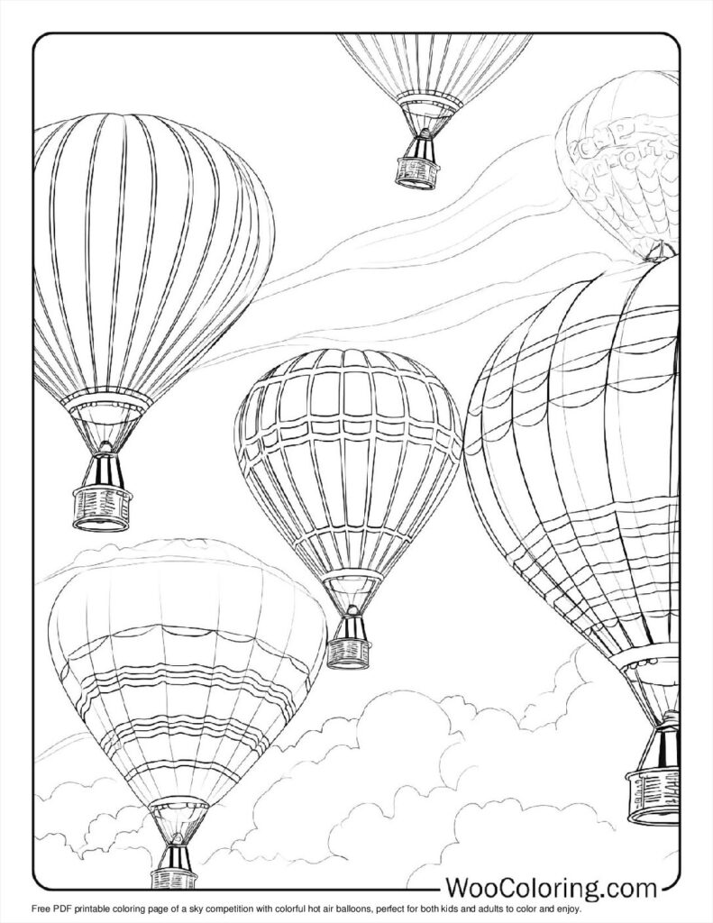 100  Hot Air Balloon coloring pages  Free PDF To Print  - 28