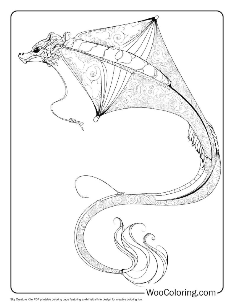 100  Kite coloring pages  Free PDF To Print  - 2