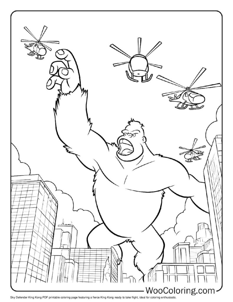 100  King Kong coloring pages  Free PDF To Print  - 72