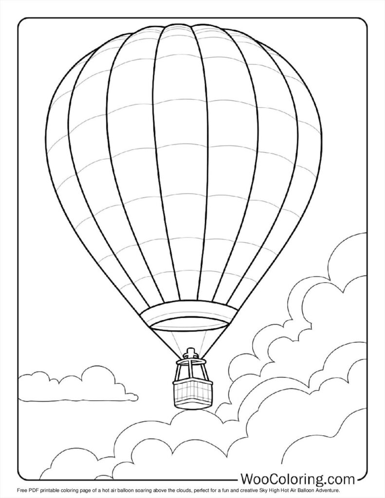 100  Hot Air Balloon coloring pages  Free PDF To Print  - 86