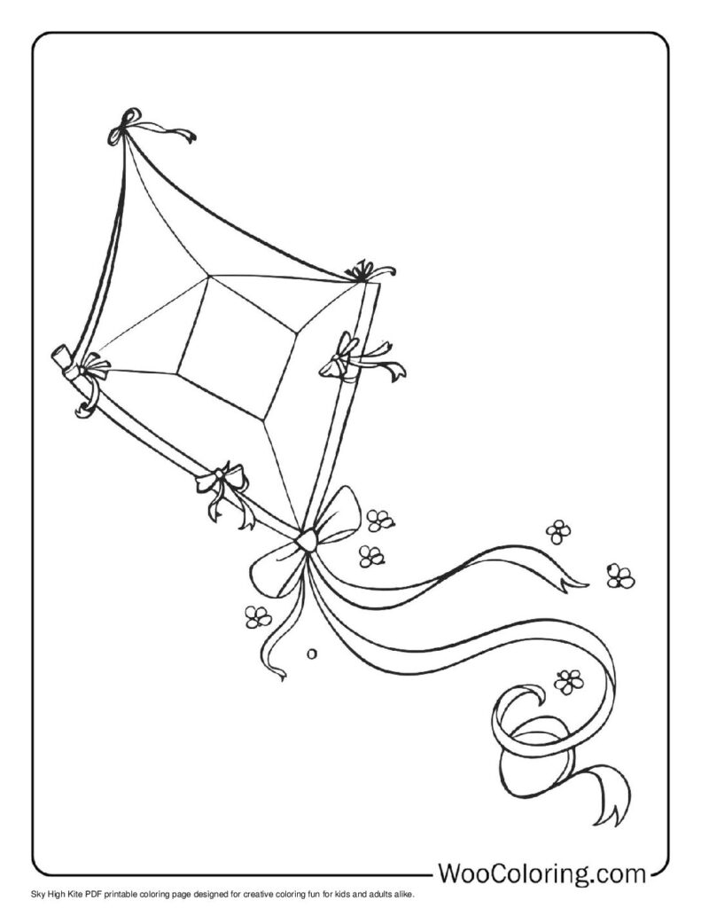 100  Kite coloring pages  Free PDF To Print  - 37