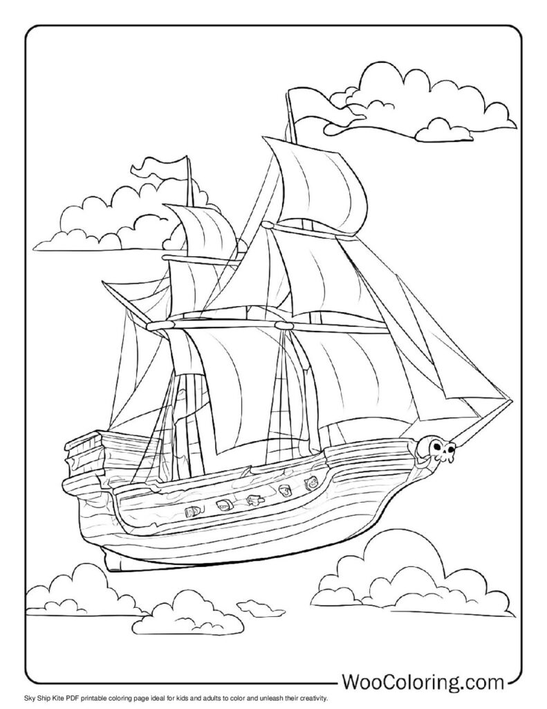 100  Kite coloring pages  Free PDF To Print  - 49