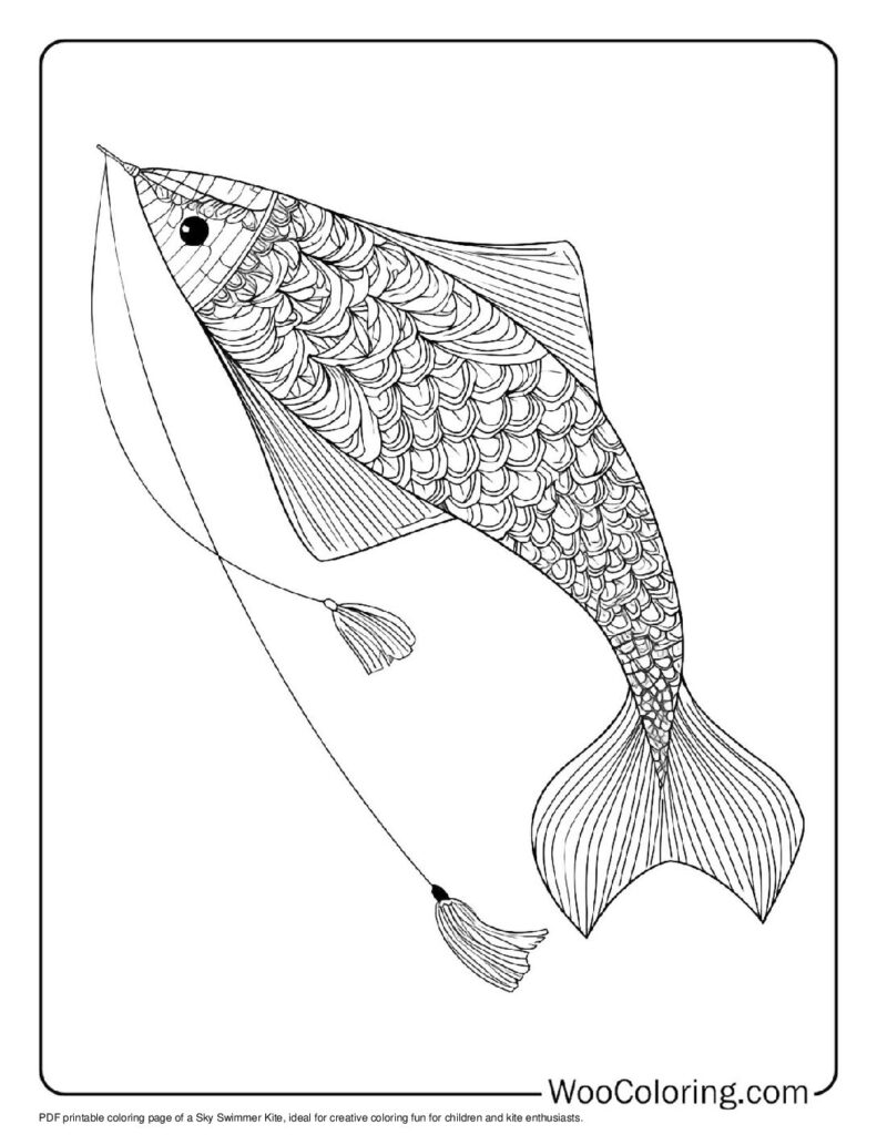 100  Kite coloring pages  Free PDF To Print  - 23