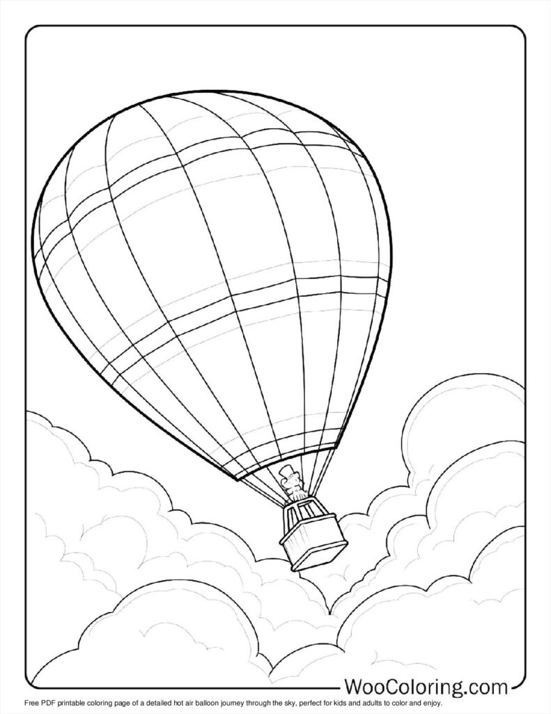 100  Hot Air Balloon coloring pages  Free PDF To Print  - 21