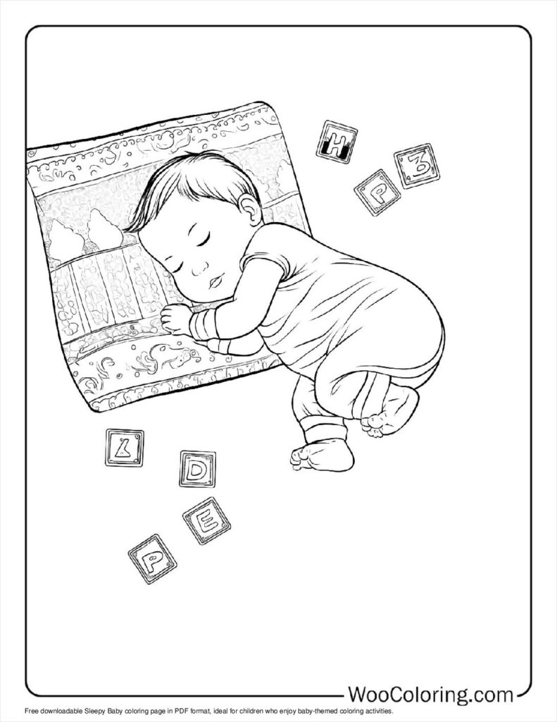 100  Baby coloring pages  Free PDF To Print  - 1