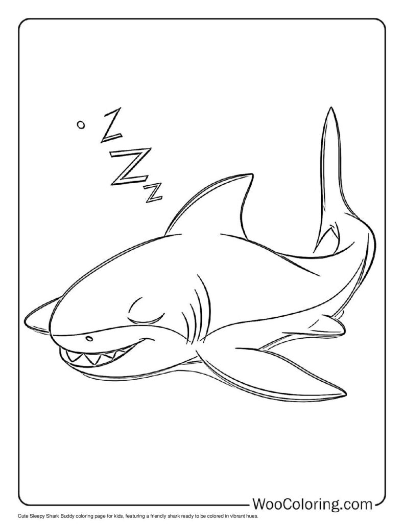 100  Shark coloring pages  Free PDF To Print  - 44