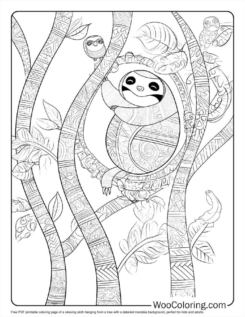 Sloth Tree Mandala