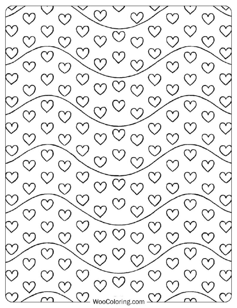 Small Hearts Pattern Printable for Fun Coloring