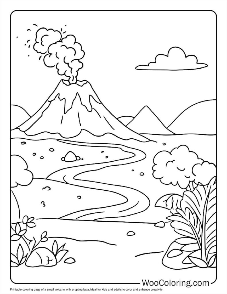100  Volcano coloring pages  Free PDF To Print  - 59