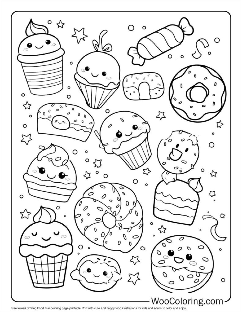 100  Kawaii coloring pages  Free PDF To Print  - 45