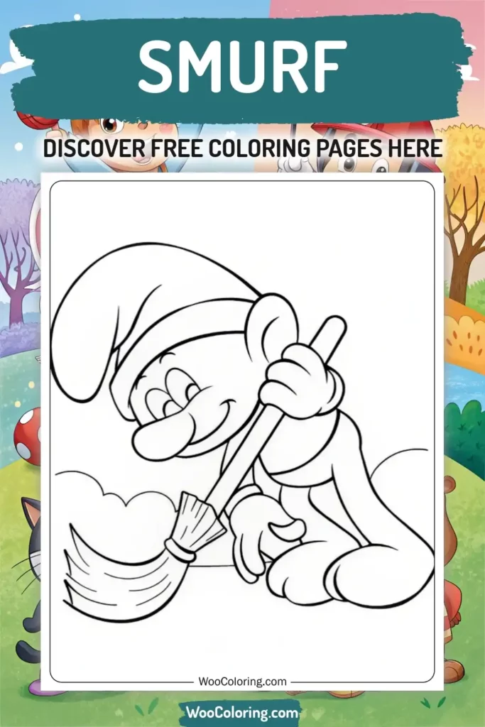 Smurf coloring pages designs from TV Show