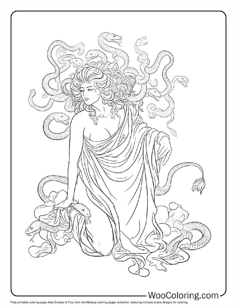 100  Medusa coloring pages  Free PDF To Print  - 34