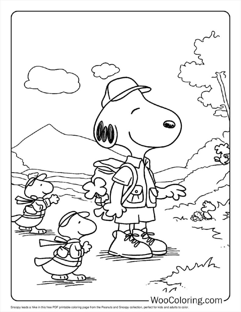 100  Peanuts   Snoopy coloring pages  Free PDF To Print  - 20