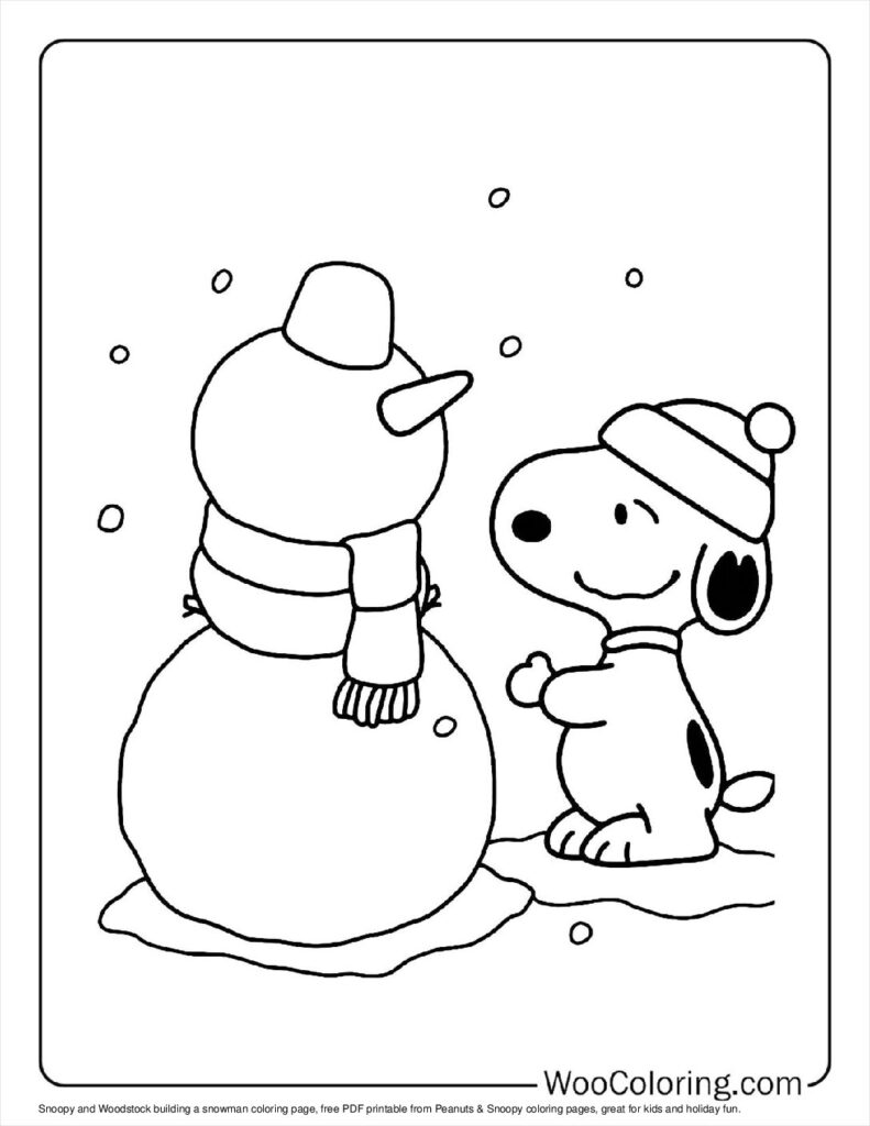 100  Peanuts   Snoopy coloring pages  Free PDF To Print  - 94