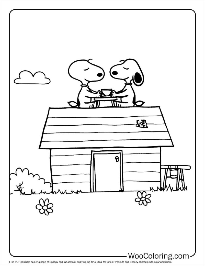 100  Peanuts   Snoopy coloring pages  Free PDF To Print  - 63