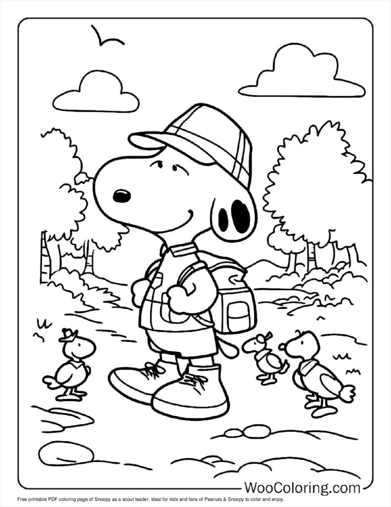 100  Peanuts   Snoopy coloring pages  Free PDF To Print  - 24