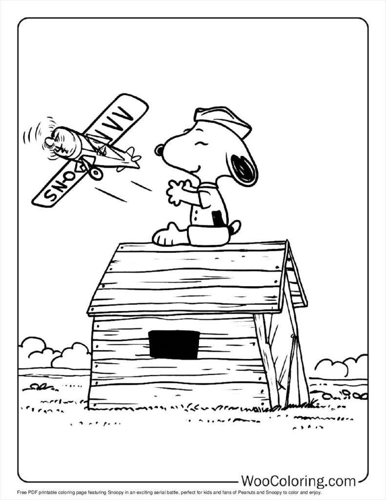 100  Peanuts   Snoopy coloring pages  Free PDF To Print  - 65
