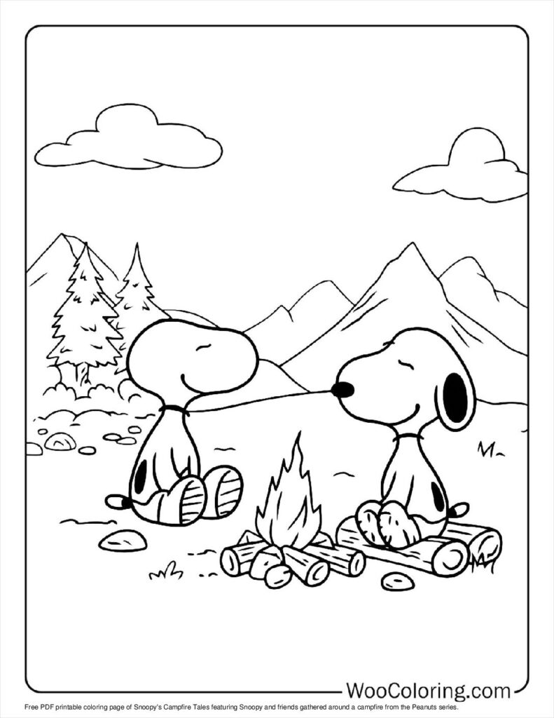 100  Peanuts   Snoopy coloring pages  Free PDF To Print  - 29