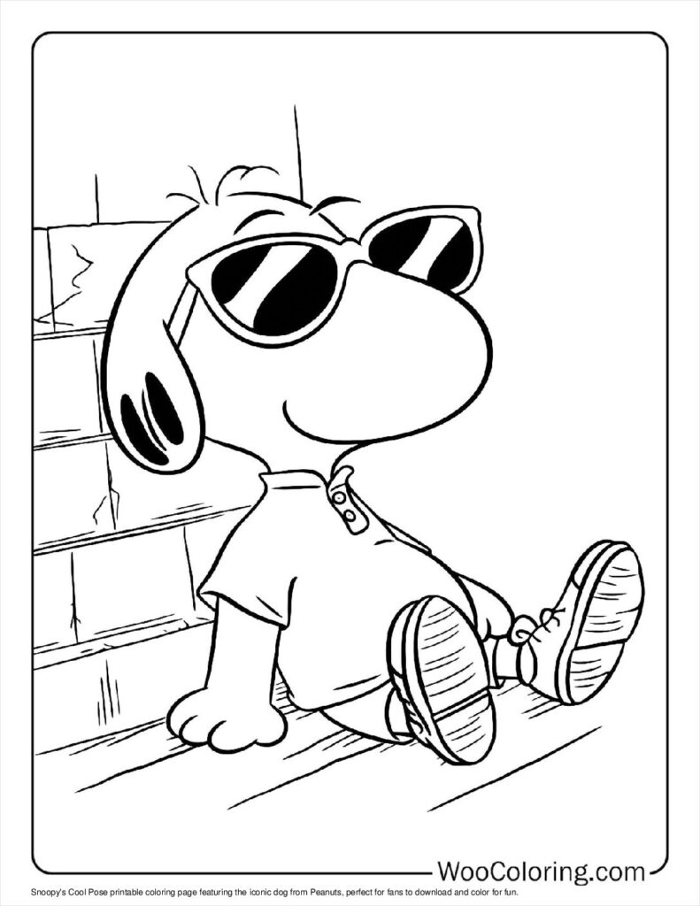 100  Peanuts   Snoopy coloring pages  Free PDF To Print  - 75