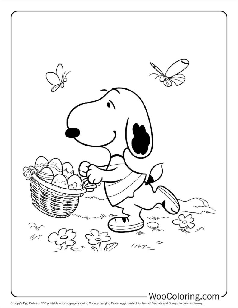 100  Peanuts   Snoopy coloring pages  Free PDF To Print  - 85